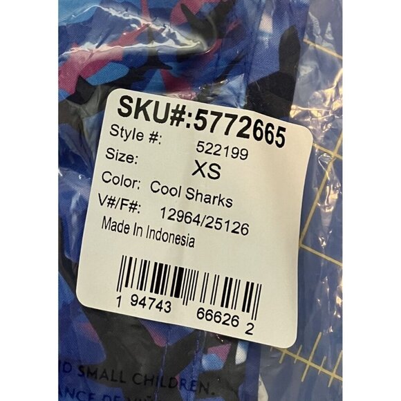 Lands' End NWT Blue Shark Swim Trunks Shorts Swimsuit Sz XS - Picture 7 of 7